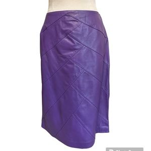 Escada patchwork leather skirt